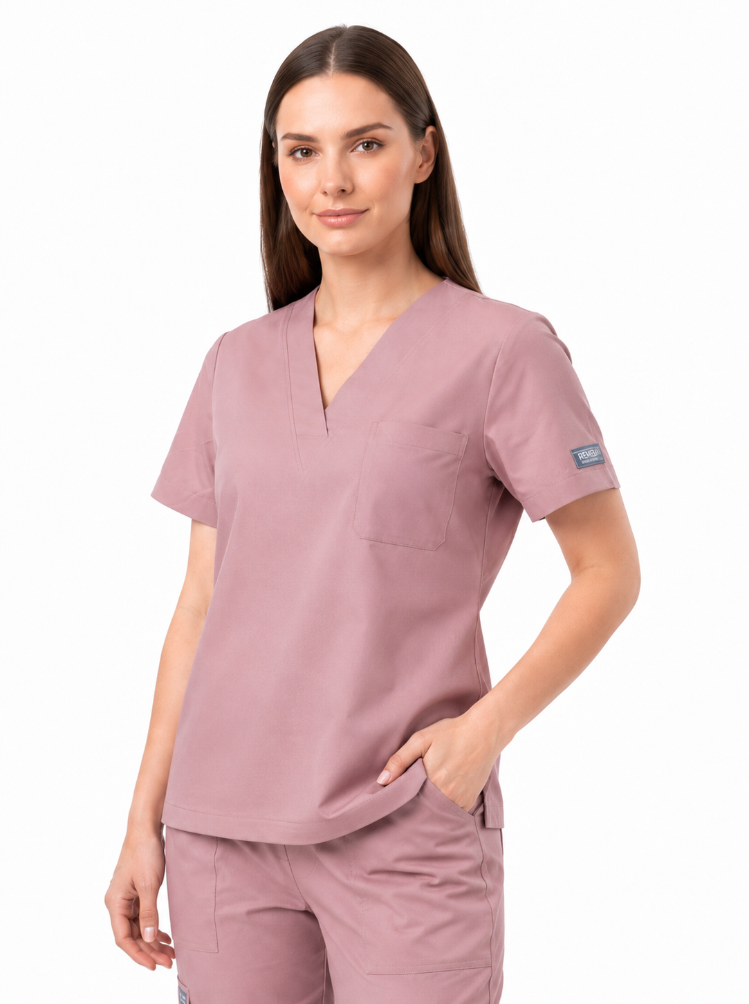 Blusa Antifluido Spandex Cuello V