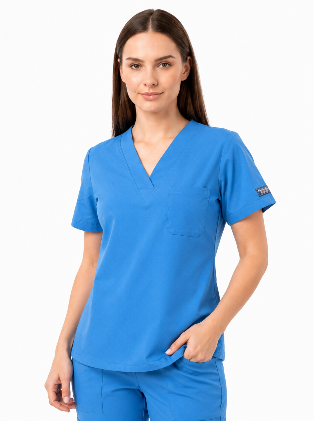 Blusa Antifluido Spandex Cuello V