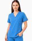 Blusa Antifluido Spandex Cuello V