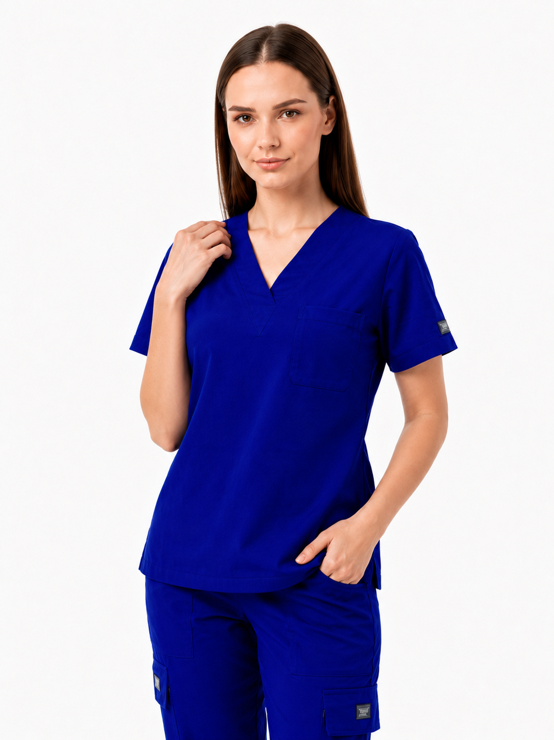 Blusa Antifluido Spandex Cuello V