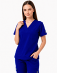 Blusa Antifluido Spandex Cuello V