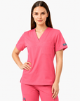 Blusa Antifluido Spandex Cuello V
