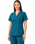 Blusa Antifluido Spandex Cuello V