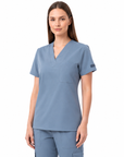 Blusa Antifluido Spandex Cuello V