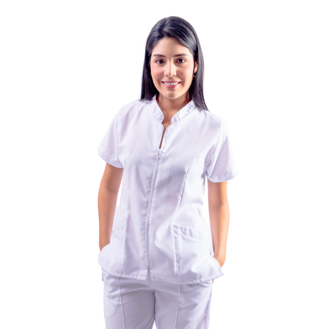 Blusa Cierre Oxford