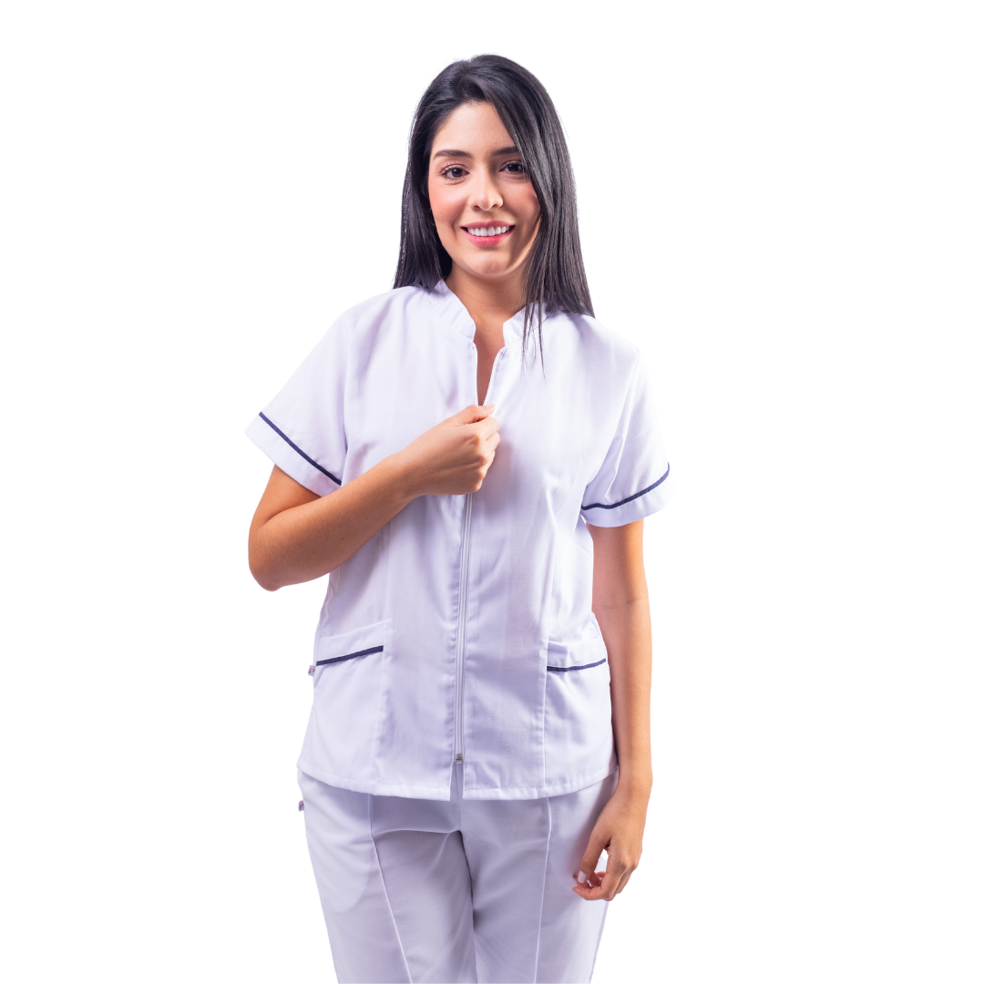 Blusa Cierre Oxford
